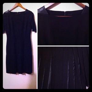 Elie Tahari  black dress Pleated bottom